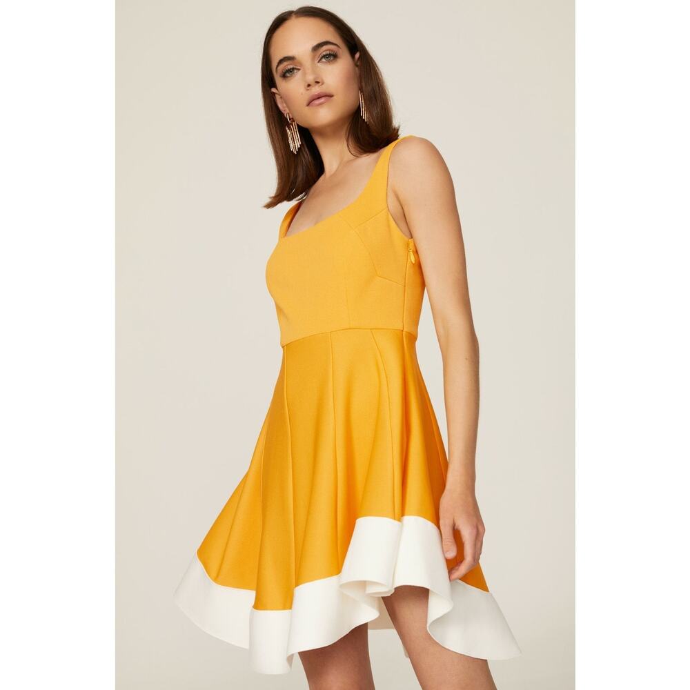 Esteban Cortazar Yellow Flamenco Mini Dress sz 8